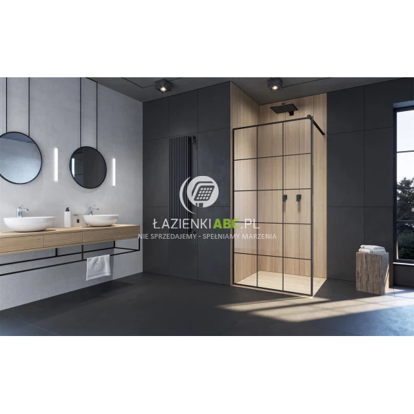 Kabina-walk-in-105x200-Radaway-MODO-NEW-FACTORY-389105-54-55-czarna-98156