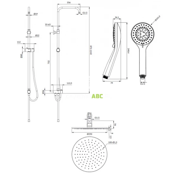 Kolumna-prysznicowa-natynkowa-Omnires-YOSEMITE-SYSYOSEMITELUXGL-zlota-120896