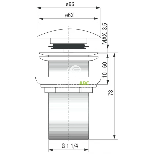 Korek-click-clack-okragly-bez-przelewu-Deante-NHC-B10A-czarny-96709