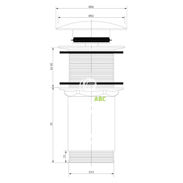 Korek-umywalkowy-klik-klak-Omnires-A716GLB-zloty-szczotkowany-193769