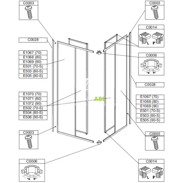 Lacznik-narozny-do-kabin-prysznicowych-kwadratowych-CLASSIC-Sanplast-660-C0006-bialy-45545
