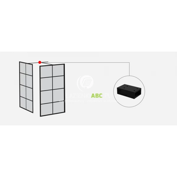 Lacznik-wspornikow-kabiny-walk-in-Excellent-FABRIKA-KAEX.4008.CON.BL-czarny-mat-173539