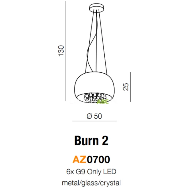 Lampa-wiszaca-50-cm-Azzardo-BURN-AZ0700-chrom-krysztal-103303