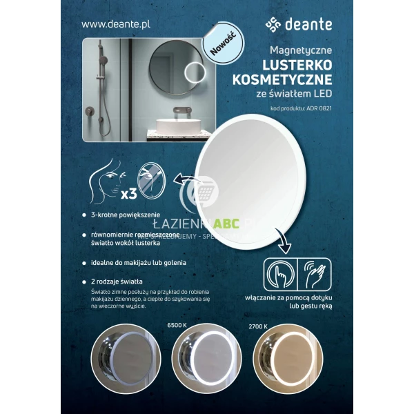 Lusterko-kosmetyczne-magnetyczne-LED-Deante-ROUND-ADR-0821-wyprzedaz-134632