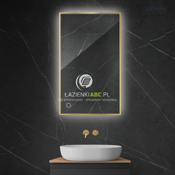 Lustro-LED-prostokatne-60x100-Klarglas-Oltens-NORDLIS-64111800-zlota-rama-194388