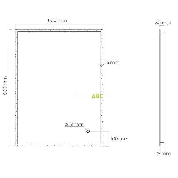 Lustro-LED-prostokatne-60x80-Klarglas-Oltens-NORDLIS-64105000-bez-ramy-194362
