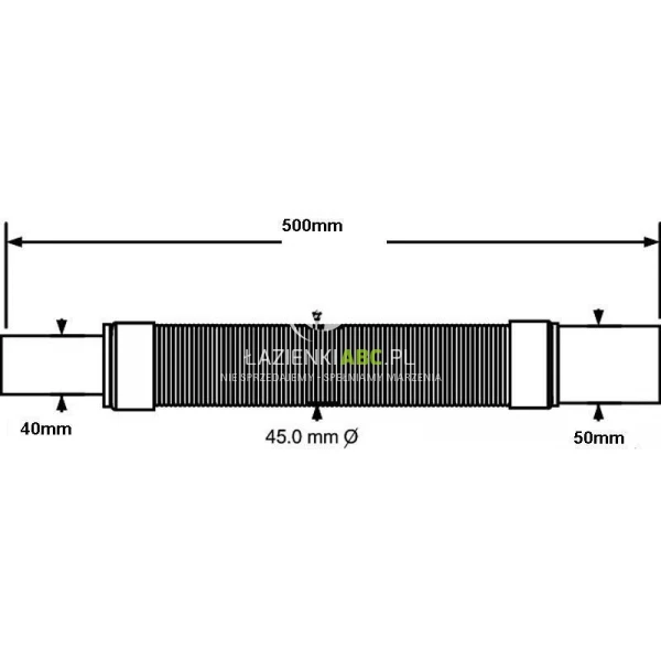 McAlpine-FLEXRP4050-zlaczka-montazowa-redukcyjna-elastyczna-L-500-mm-z-koncowkami-40x50-mm-54569