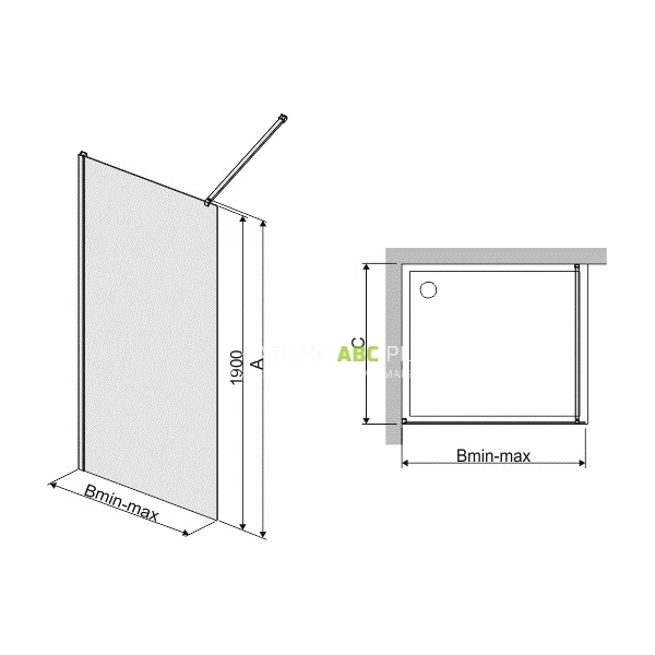 Parawan-WALK-IN-120-cm-Sanplast-TX5-600-271-2160-39-231-smW15-91456