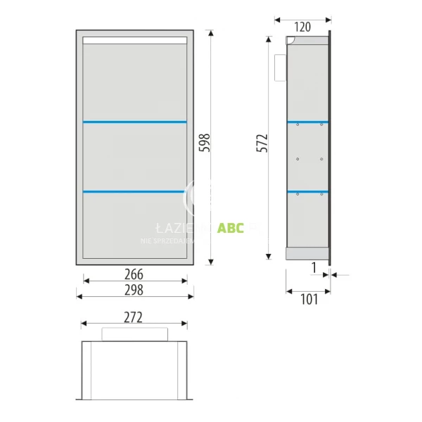 Polka-pionowa-z-oswietleniem-do-zabudowy-30x60-MCJ-FLAT-F.PWNP-LED-3060-10-SB-stal-114855
