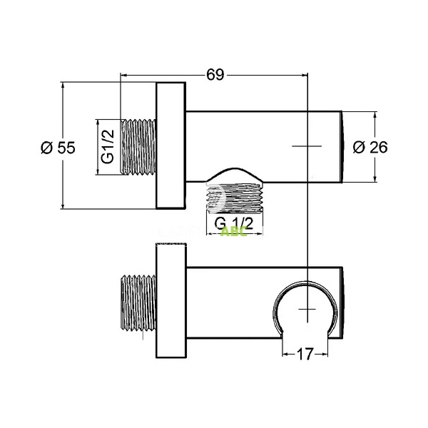 Przylacze-katowe-do-weza-natryskowego-ze-sciennym-uchwytem-natryskowym-DN15-Kludi-A-QA-6054739-00-czarny-mat-122043