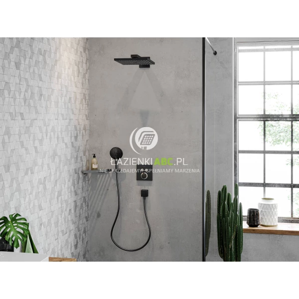 Przylacze-weza-natryskowego-Hansgrohe-FIXFIT-SQUARE-26455340-czarny-chrom-szczotkowany-119274