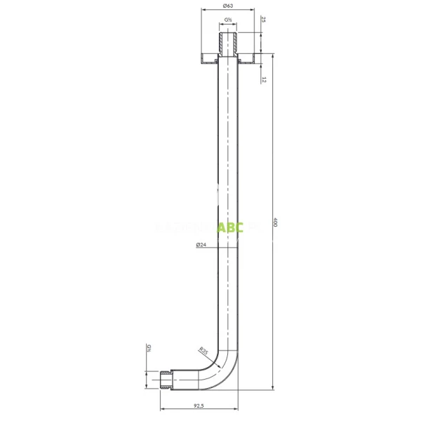 Ramie-prysznicowe-mosiezne-scienne-40-cm-Omnires-RA01LCR-120919
