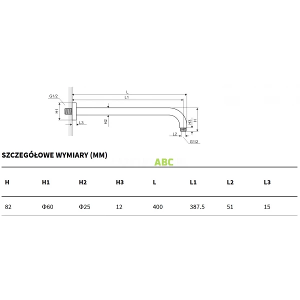 Ramie-prysznicowe-scienne-40-cm-okragle-Excellent-AREX.3140BS-czarny-soft-210568