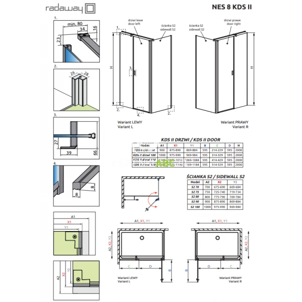 Scianka-boczna-S2-90-cm-Radaway-NES-8-10080090-54-01-czarna-126019