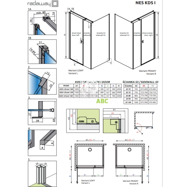 Scianka-boczna-S3-90-cm-Radaway-NES-10043090-54-01-czarna-125878