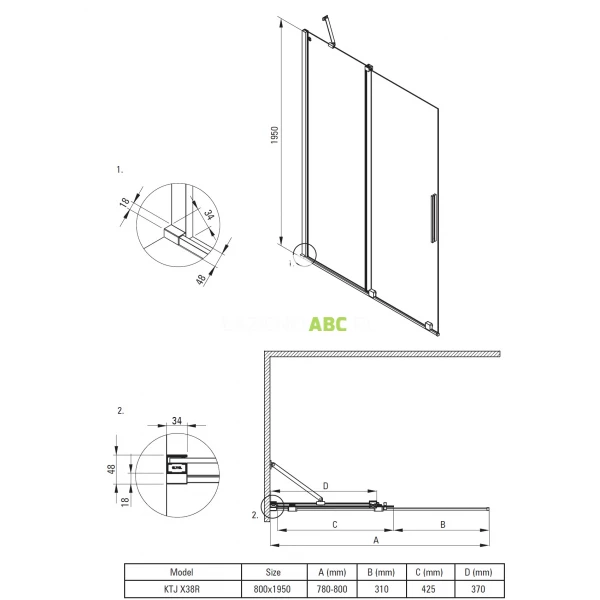 Scianka-przesuwna-walk-in-80x195-Deante-PRIZMA-KTJ-R38R-zloty-szczotkowany-230123