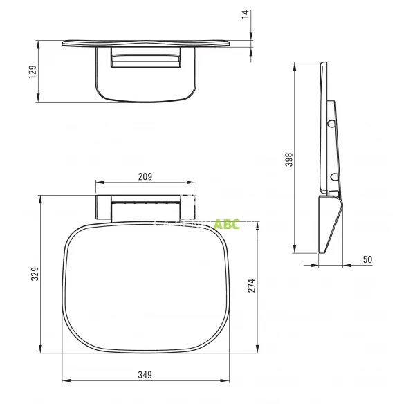 Siedzisko-scienne-skladane-Deante-VITAL-NIV-A51B-biale-199745