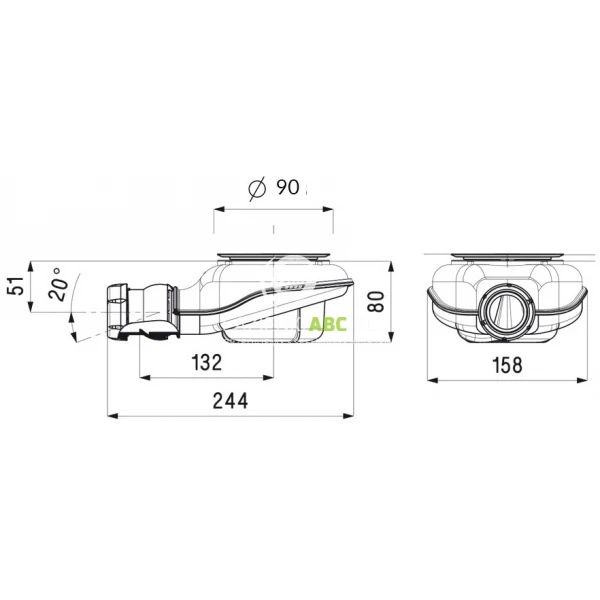 Syfon-brodzikowy-niski-90-Excellent-FAST-INEX.1918.90-120058