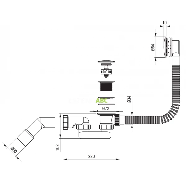 Syfon-wannowy-klik-klak-Deante-PRIZMA-NHC-F57B-stal-szczotkowana-199726