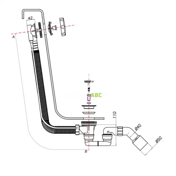 Syfon-wannowy-przelewowo-odplywowy-z-automatycznym-korkiem-Omnires-TK104-PLUS-3.17-64-SGL-zloty-109337