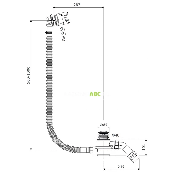 Syfon-wannowy-z-napelnieniem-Excellent-HOVER-ARIN.3410GB-zloty-szczotkowany-182575
