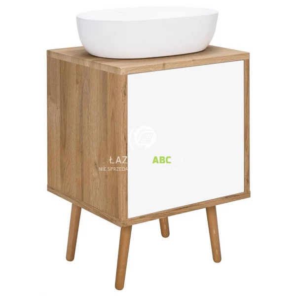 Szafka-podumywalkowa-50-cm-z-polka-Oltens-HEDVIG-60203060-biala-polysk-dab-natural-151367