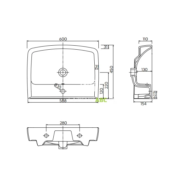 Umywalka-meblowa-60x45-z-otworem-Kolo-REKORD-K91962000-biala-56697