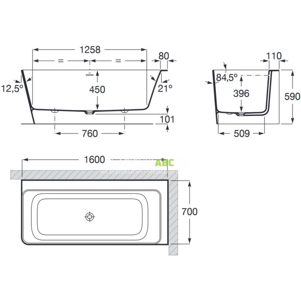 Wanna-narozna-160x70-z-syfonem-i-przelewem-Roca-ONA-A248629000-lewa-148152