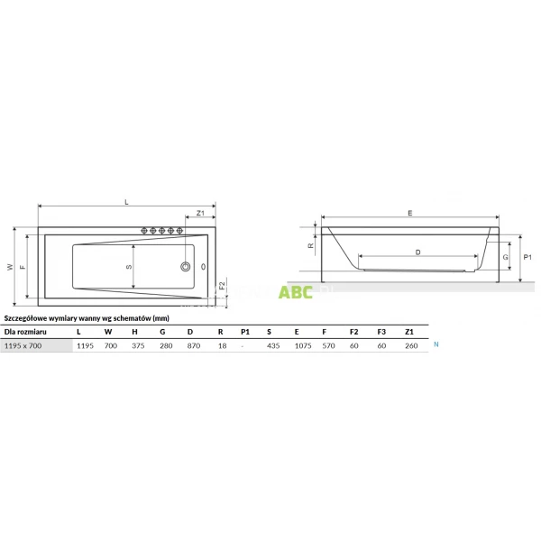 Wanna-prostokatna-120x70-Excellent-WAVE-WAEX.WAV12WHS-bialy-125133