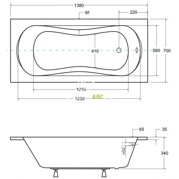Wanna-prostokatna-140x70-Besco-ARIA-PROSAFE-WAA-140-PS-79025
