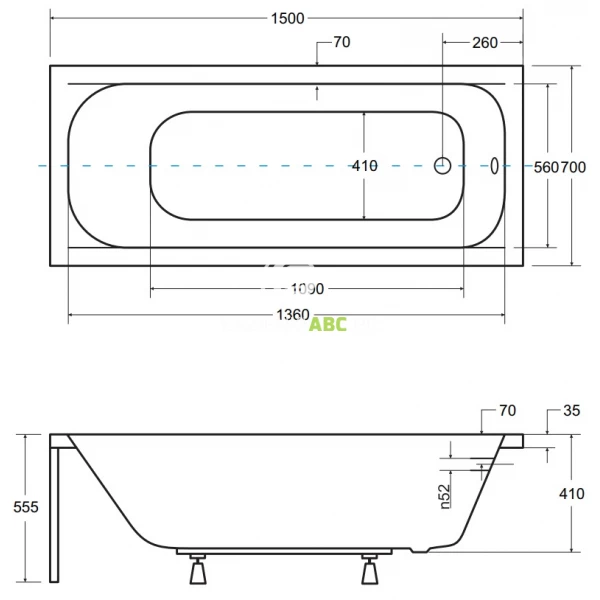 Wanna-prostokatna-150x70-Besco-CONTINEA-WAC-150-PK-78711