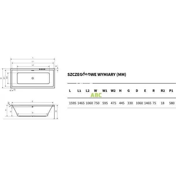 Wanna-prostokatna-160x75-Excellent-HEAVEN-SLIM-WAEX.HEV16WHS-ARIN.FLOW.BL-przelew-czarny-124568