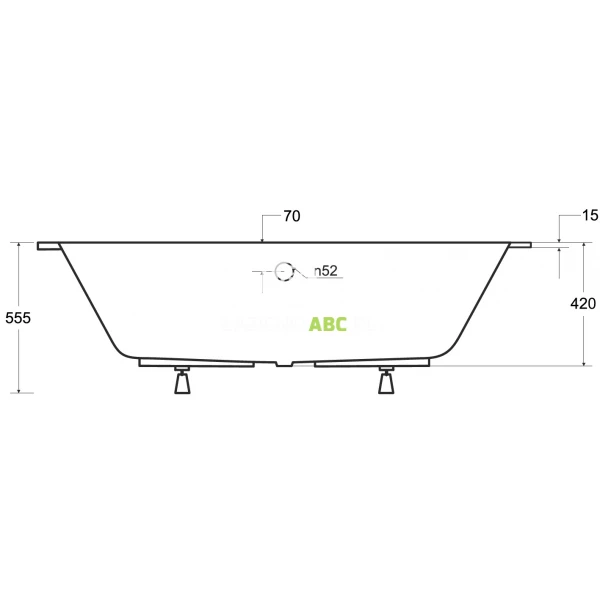 Wanna-prostokatna-190x90-Besco-QUADRO-SLIM-WAQ-190-SL-121474