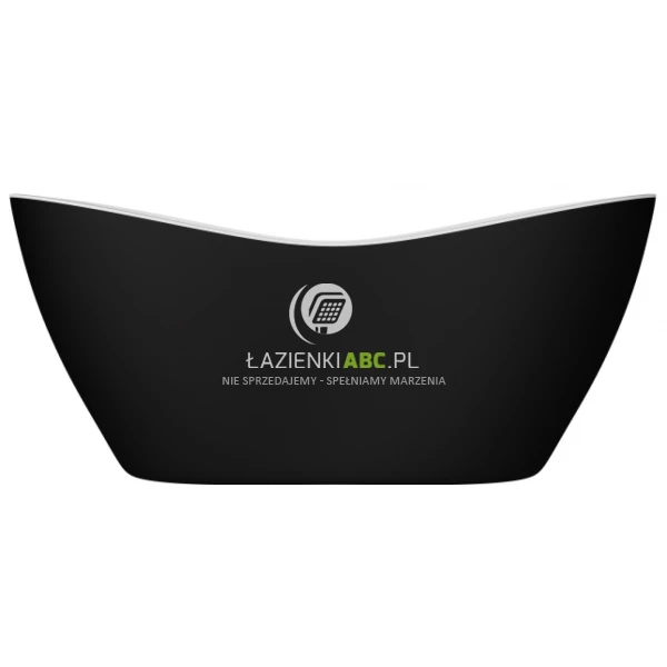 Wanna-wolnostojaca-170x72-z-korkiem-klik-klak-czyszczonym-od-gory-Besco-VIYA-B-W-WMD-170-VWC-bialy-polysk-czarny-polysk-141493