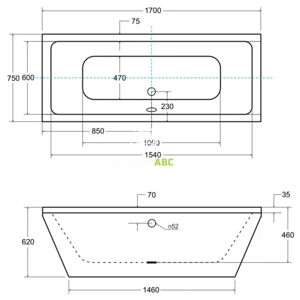 Wanna-wolnostojaca-prostokatna-170x75-Besco-VERA-WKV-170-WO-78760