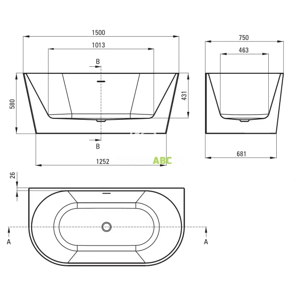 Wanna-wolnostojaca-przyscienna-150x75-Deante-SILIA-KDS-015W-172761