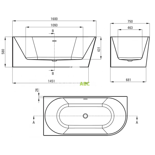 Wanna-wolnostojaca-przyscienna-160-cm-Deante-SILIA-KDS-016L-lewa-172914