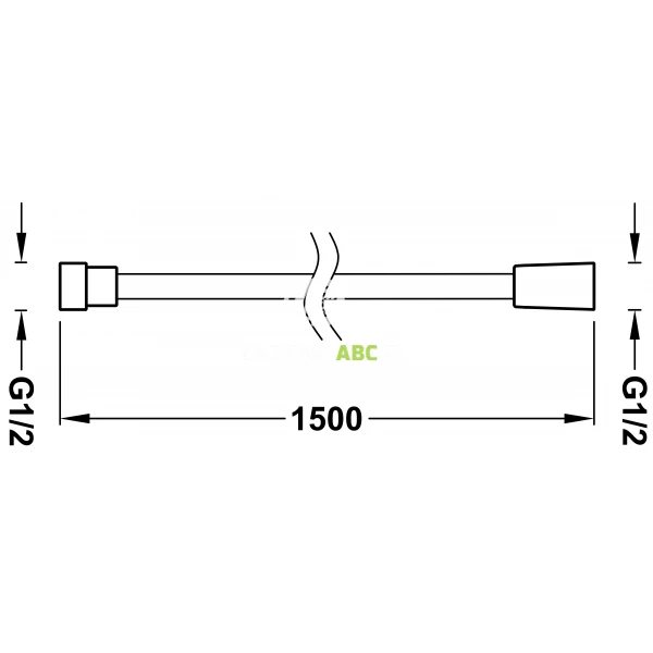Waz-prysznicowy-150-cm-Tres-SATIN-913460915KM-czarny-metalizowany-141067