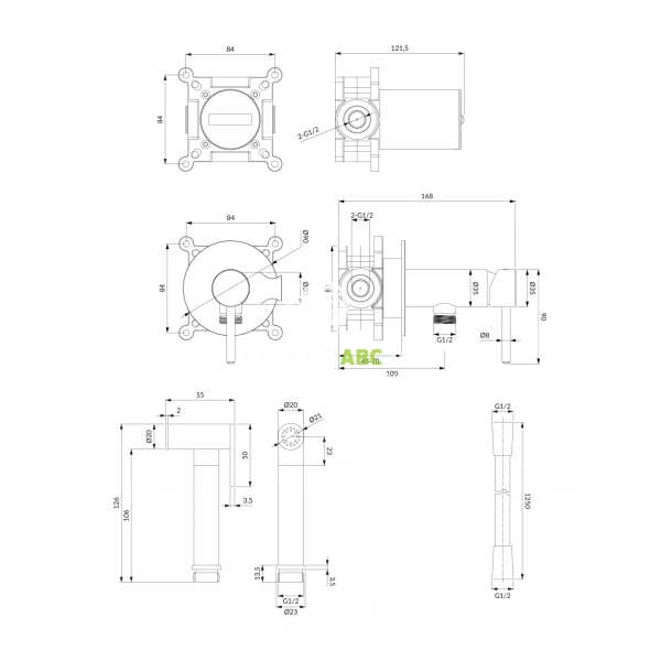 Zestaw-bidetowy-punktowy-Omnires-Y-SYSYBI2BL-czarny-120993