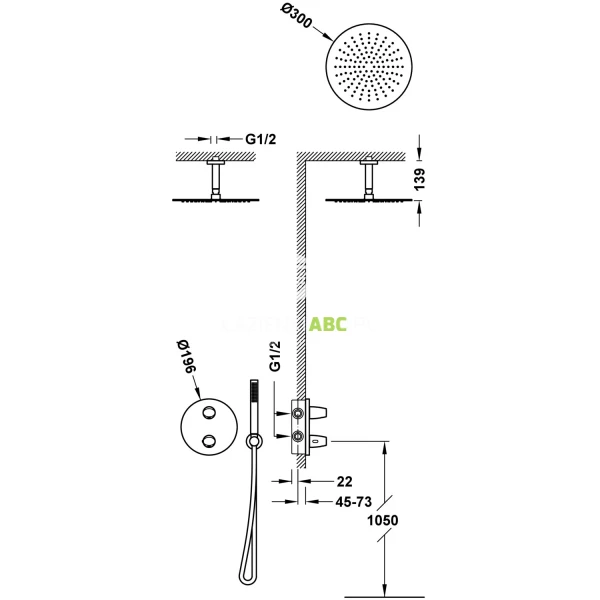 Zestaw-wannowo-prysznicowy-podtynkowy-z-termostatem-deszczownica-okragla-z-ramieniem-sufitowym-natrysk-punktowy-Tres-THERM-BOX-28125003NM-czarna-mat-162432