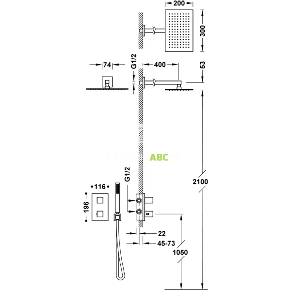 Zestaw-wannowo-prysznicowy-podtynkowy-z-termostatem-deszczownica-prostokatna-z-ramieniem-natrysk-punktowy-Tres-THERM-BOX-20225054BM-biala-mat-162416