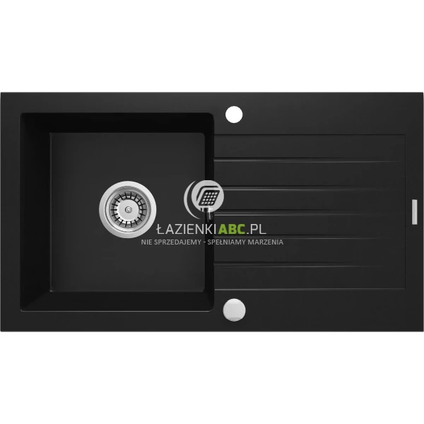 Zlewozmywak-granitowy-1-komorowy-76x44-bateria-MILIN-Deante-ZORBA-NERO-ZQZVN113-czarny-mat-126773