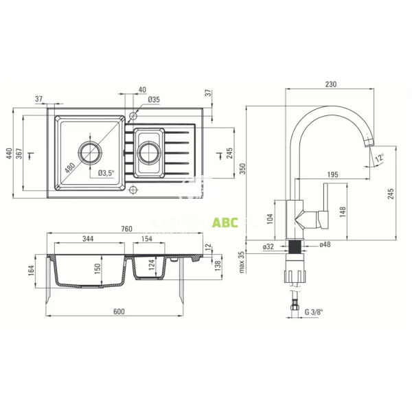 Zlewozmywak-granitowy-1-komorowy-76x44-bateria-NEMEZJA-Deante-ZORBA-ZQZVA113-alabaster-126772
