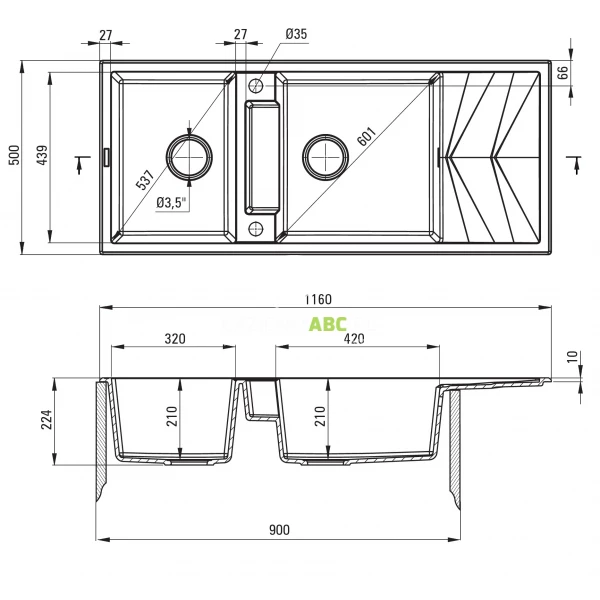 Zlewozmywak-granitowy-2-komorowy-z-ociekaczem-116x50-Deante-MAGNETIC-ZRM-G213-grafit-metalik-160255