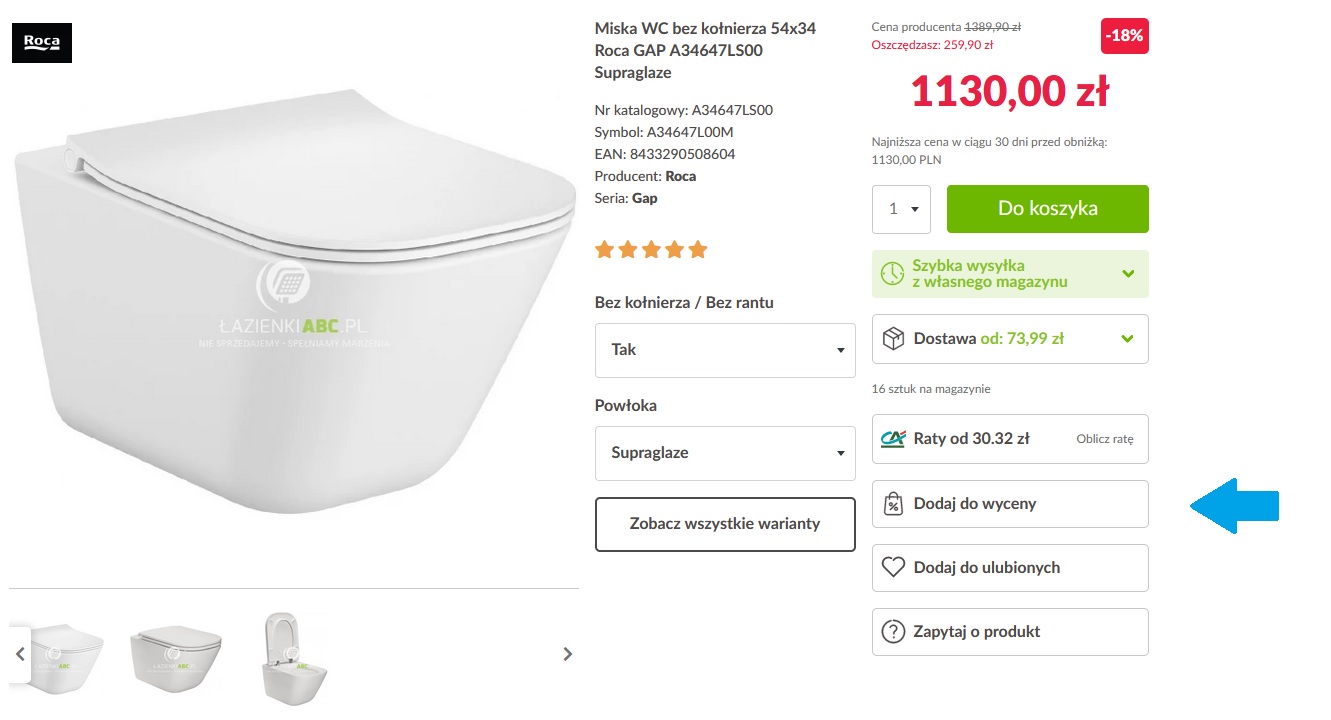 Indywidualna wycena ŁazienkiABC.pl