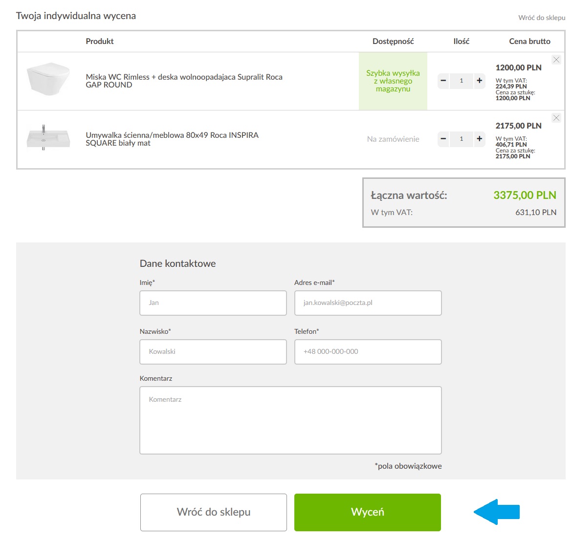 Indywidualna wycena - ŁazienkiABC.pl