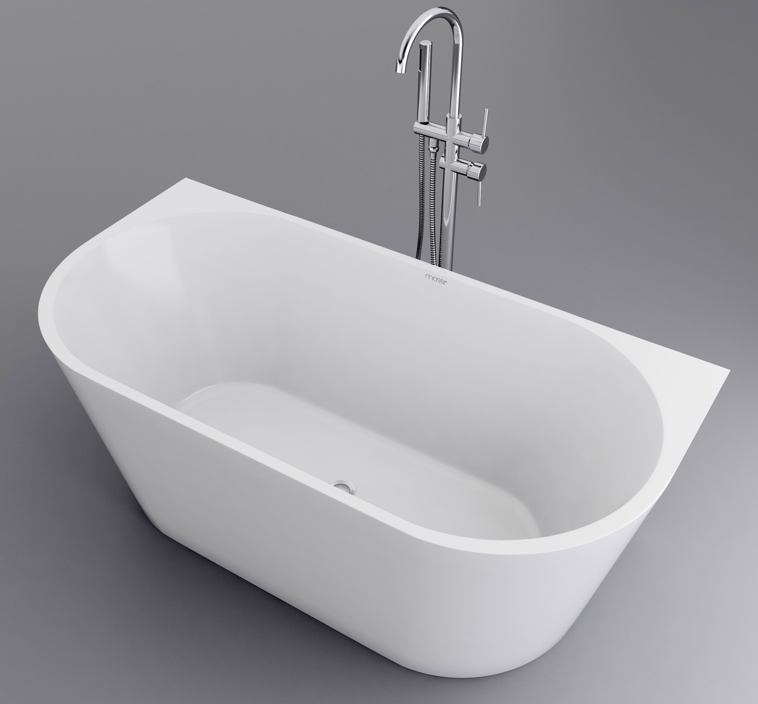 Wanna wolnostojąca przyścienna 150x75 Massi WALL MSWA-6815B150