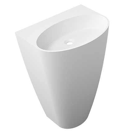 Umywalka wolnostojąca 55 cm bez przelewu i otworu Omnires SIENA UWBO Marble+