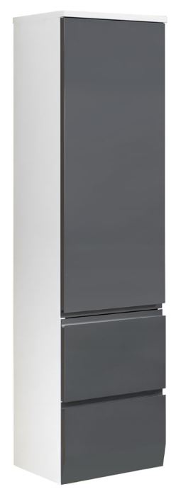 Oristo BRYLANT Słupek łazienkowy 35x141,9x34x5 prawy, grafitowy / biały połysk OR36-SB1D2S-35-5-P