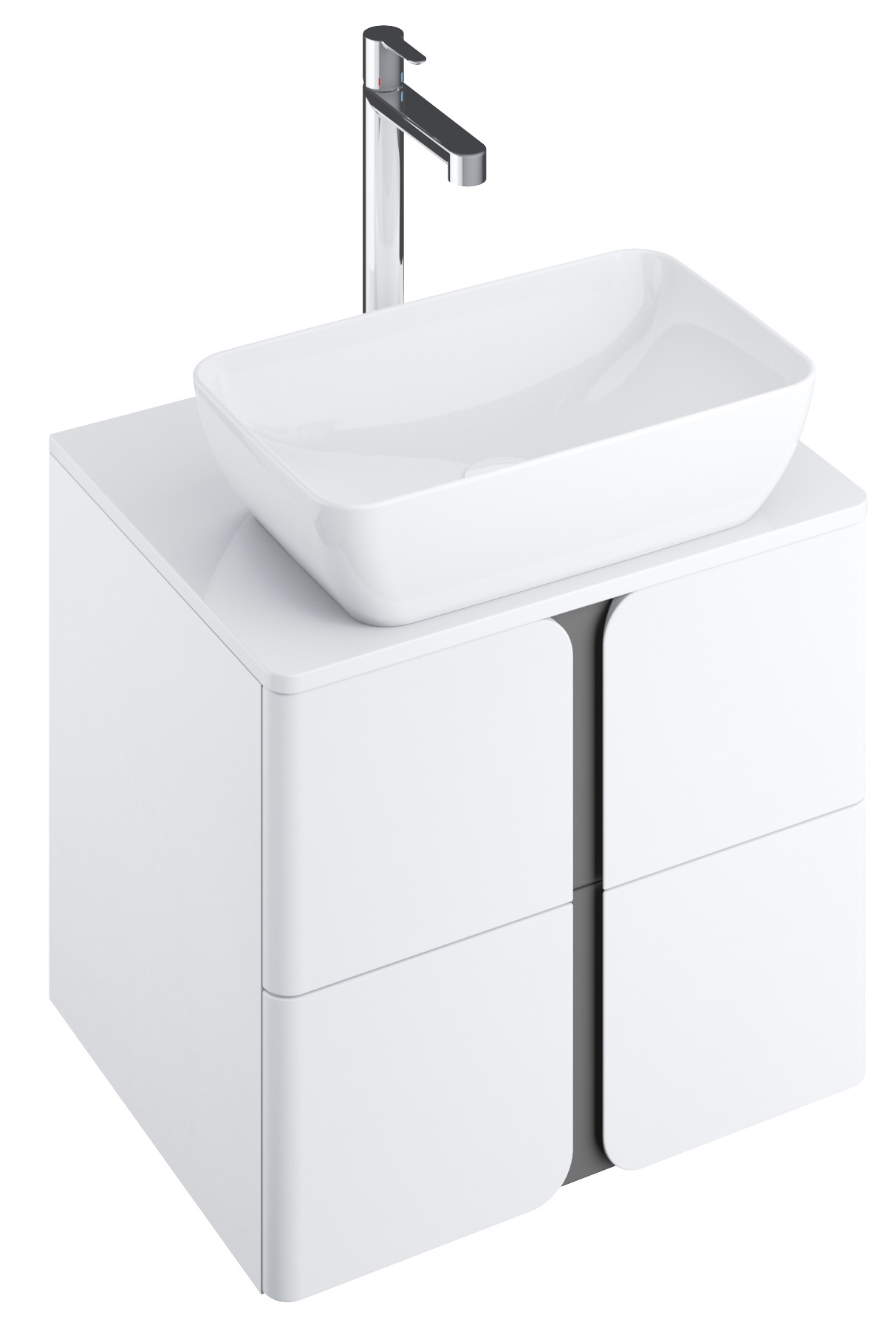 Szafka pod umywalkę 60x46,5 Ravak BALANCE X000001367 biała/grafit